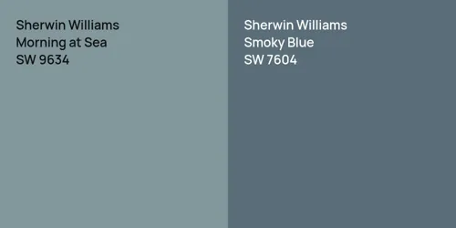 SW 9634 Morning at Sea vs SW 7604 Smoky Blue