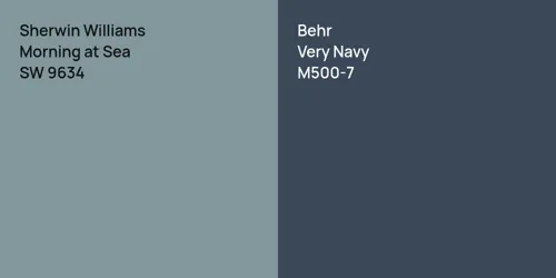 SW 9634 Morning at Sea vs M500-7 Very Navy