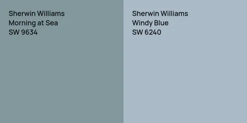 SW 9634 Morning at Sea vs SW 6240 Windy Blue