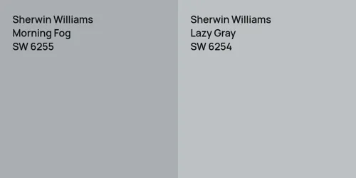 SW 6255 Morning Fog vs SW 6254 Lazy Gray