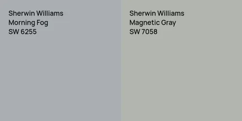 SW 6255 Morning Fog vs SW 7058 Magnetic Gray