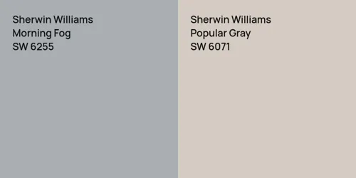 SW 6255 Morning Fog vs SW 6071 Popular Gray