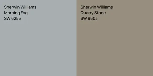 SW 6255 Morning Fog vs SW 9603 Quarry Stone