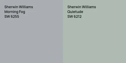 SW 6255 Morning Fog vs SW 6212 Quietude