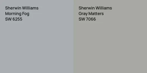 SW 6255 Morning Fog vs SW 7066 Gray Matters