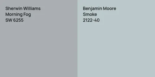 SW 6255 Morning Fog vs 2122-40 Smoke