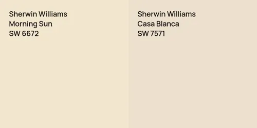 SW 6672 Morning Sun vs SW 7571 Casa Blanca
