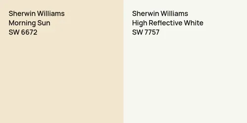 SW 6672 Morning Sun vs SW 7757 High Reflective White