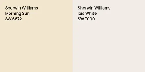 SW 6672 Morning Sun vs SW 7000 Ibis White