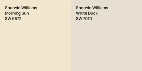 SW 6672 Morning Sun vs SW 7010 White Duck