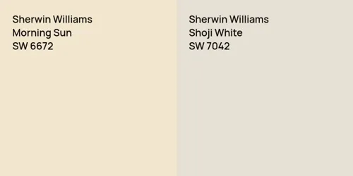 SW 6672 Morning Sun vs SW 7042 Shoji White