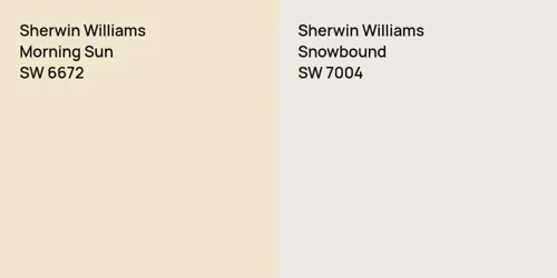 SW 6672 Morning Sun vs SW 7004 Snowbound