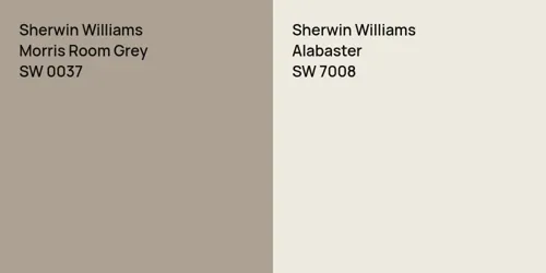 SW 0037 Morris Room Grey vs SW 7008 Alabaster