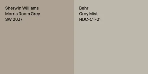 SW 0037 Morris Room Grey vs HDC-CT-21 Grey Mist