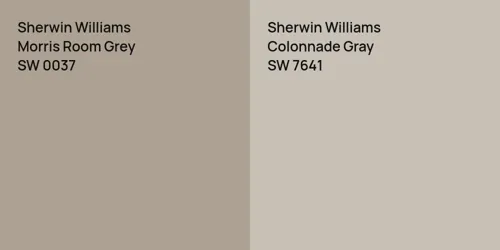 SW 0037 Morris Room Grey vs SW 7641 Colonnade Gray