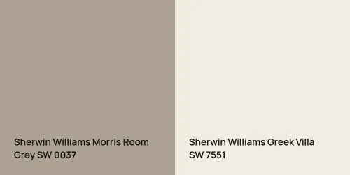 SW 0037 Morris Room Grey vs SW 7551 Greek Villa