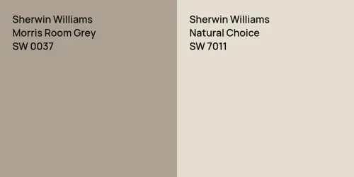 SW 0037 Morris Room Grey vs SW 7011 Natural Choice