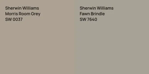 SW 0037 Morris Room Grey vs SW 7640 Fawn Brindle