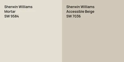 SW 9584 Mortar vs SW 7036 Accessible Beige