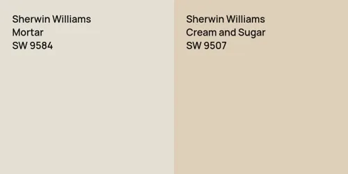 SW 9584 Mortar vs SW 9507 Cream and Sugar