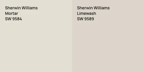 SW 9584 Mortar vs SW 9589 Limewash