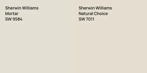 SW 9584 Mortar vs SW 7011 Natural Choice