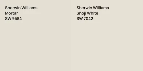 SW 9584 Mortar vs SW 7042 Shoji White