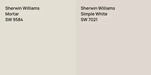 SW 9584 Mortar vs SW 7021 Simple White