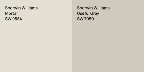 SW 9584 Mortar vs SW 7050 Useful Gray