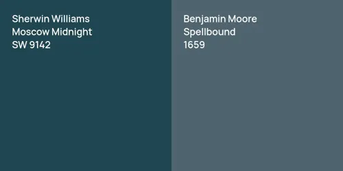 SW 9142 Moscow Midnight vs 1659 Spellbound