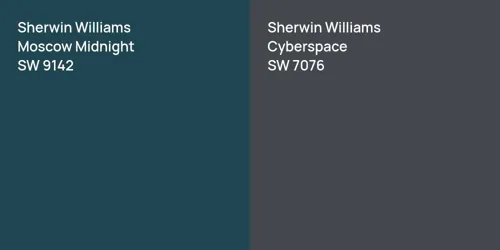 SW 9142 Moscow Midnight vs SW 7076 Cyberspace