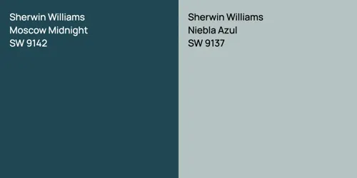 SW 9142 Moscow Midnight vs SW 9137 Niebla Azul