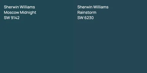 SW 9142 Moscow Midnight vs SW 6230 Rainstorm