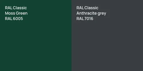 RAL 6005 Moss Green vs RAL 7016  Anthracite grey