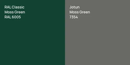 RAL 6005 Moss Green vs 7354 Moss Green