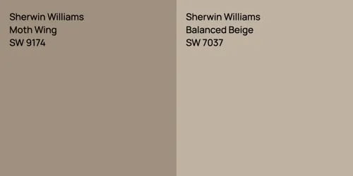 SW 9174 Moth Wing vs SW 7037 Balanced Beige