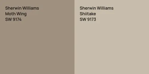 SW 9174 Moth Wing vs SW 9173 Shiitake