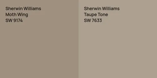 SW 9174 Moth Wing vs SW 7633 Taupe Tone