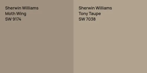 SW 9174 Moth Wing vs SW 7038 Tony Taupe