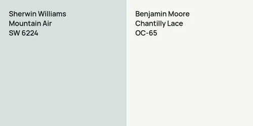 SW 6224 Mountain Air vs OC-65 Chantilly Lace