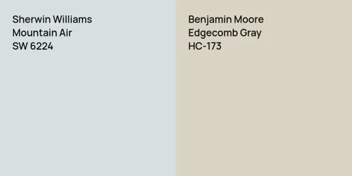 SW 6224 Mountain Air vs HC-173 Edgecomb Gray