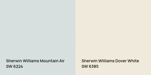 SW 6224 Mountain Air vs SW 6385 Dover White