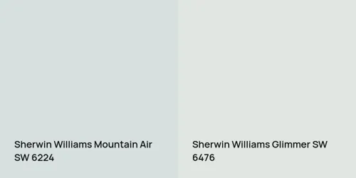 SW 6224 Mountain Air vs SW 6476 Glimmer