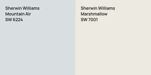 SW 6224 Mountain Air vs SW 7001 Marshmallow