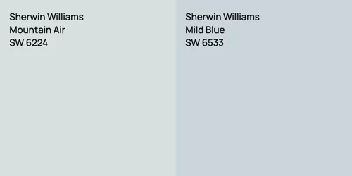 SW 6224 Mountain Air vs SW 6533 Mild Blue