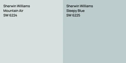 SW 6224 Mountain Air vs SW 6225 Sleepy Blue