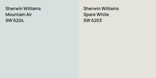 SW 6224 Mountain Air vs SW 6203 Spare White