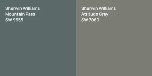 SW 9655 Mountain Pass vs SW 7060 Attitude Gray