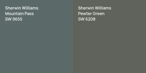 SW 9655 Mountain Pass vs SW 6208 Pewter Green