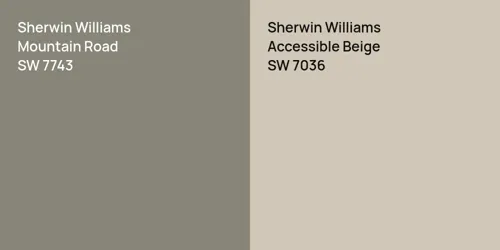 SW 7743 Mountain Road vs SW 7036 Accessible Beige